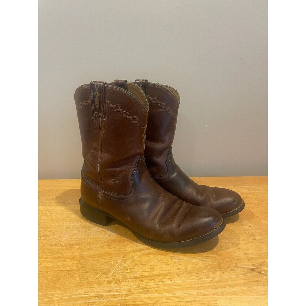 Ariat Brown Leather Cowboy Boots